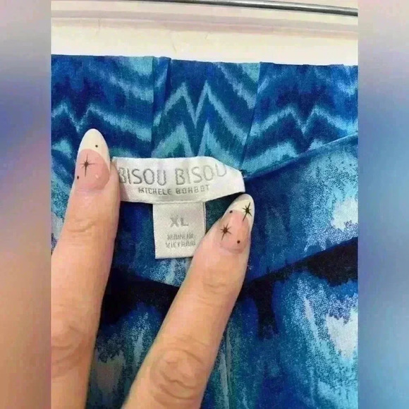 bisou bisou blue chiffon tie dye set sz XL - Picture 9 of 10